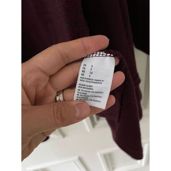 American Eagle outfitters maroon heather cardigan sweater S - Picture 4 of 4